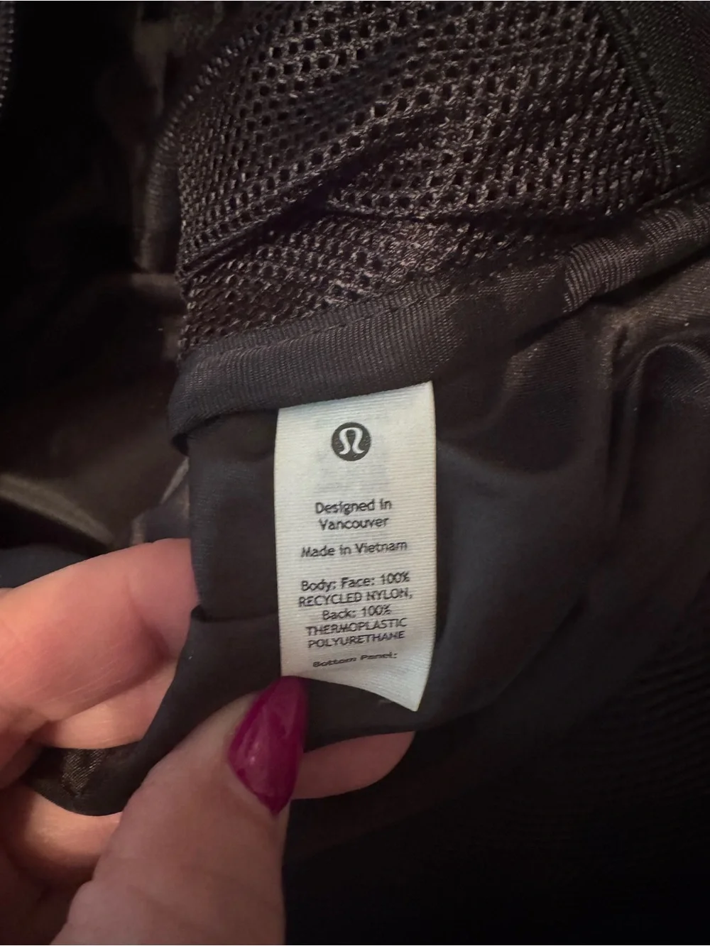 lululemon athletica Black Duffel with Subtle Logo